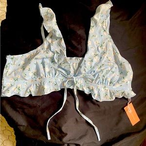 Floral bralette and panty set